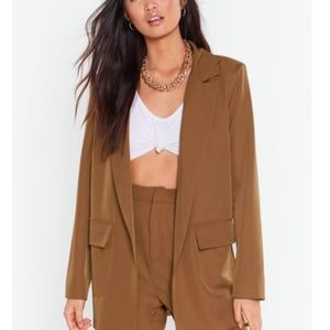 Brown Nasty Gal pant suit